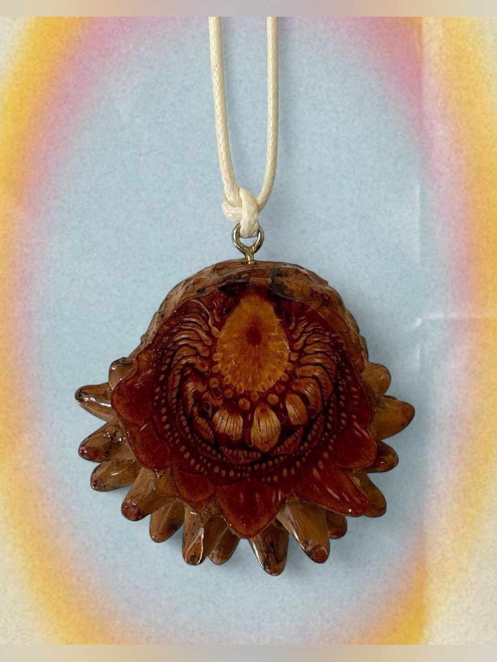Handmade pinecone necklace